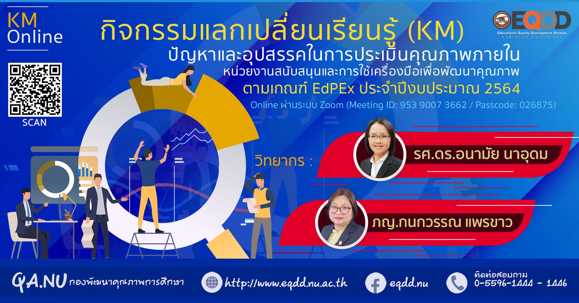 กิจกรรมแลกเปลี่ยนเรียนรู้ปัญหาและอุปสรรคในการประเมินคุณภาพภายในหน่วยงานสนับสนุนฯ ตามเกณฑ์ EdPEx ประจำปีงบประมาณ 2564