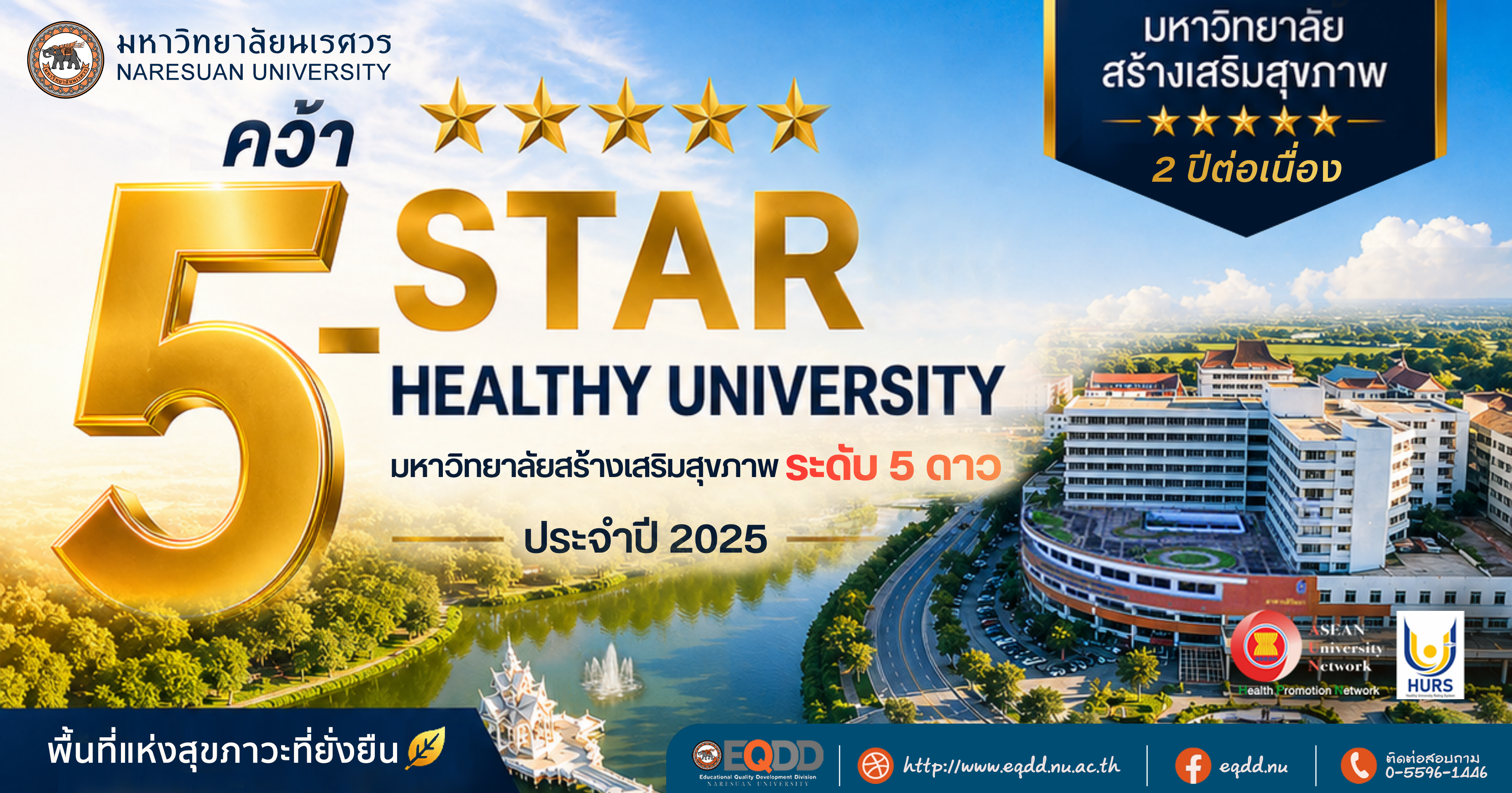 ผลการจัดเรตติ้ง “มหาวิทยาลัยสร้างเสริมสุขภาพ AUN-HPN 2025”